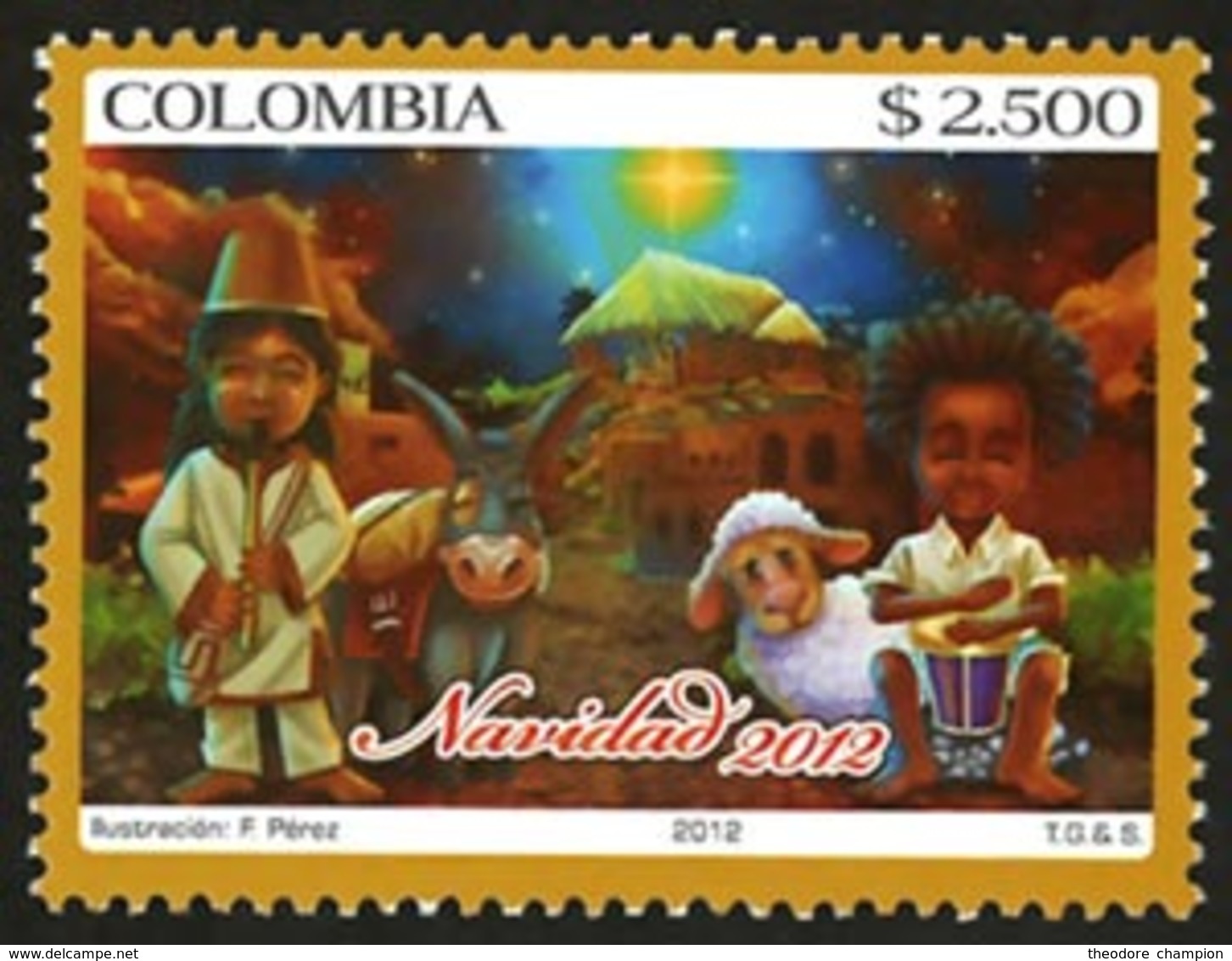 COLOMBIE Noël 2012 1v Neuf ** MNH - Colombie