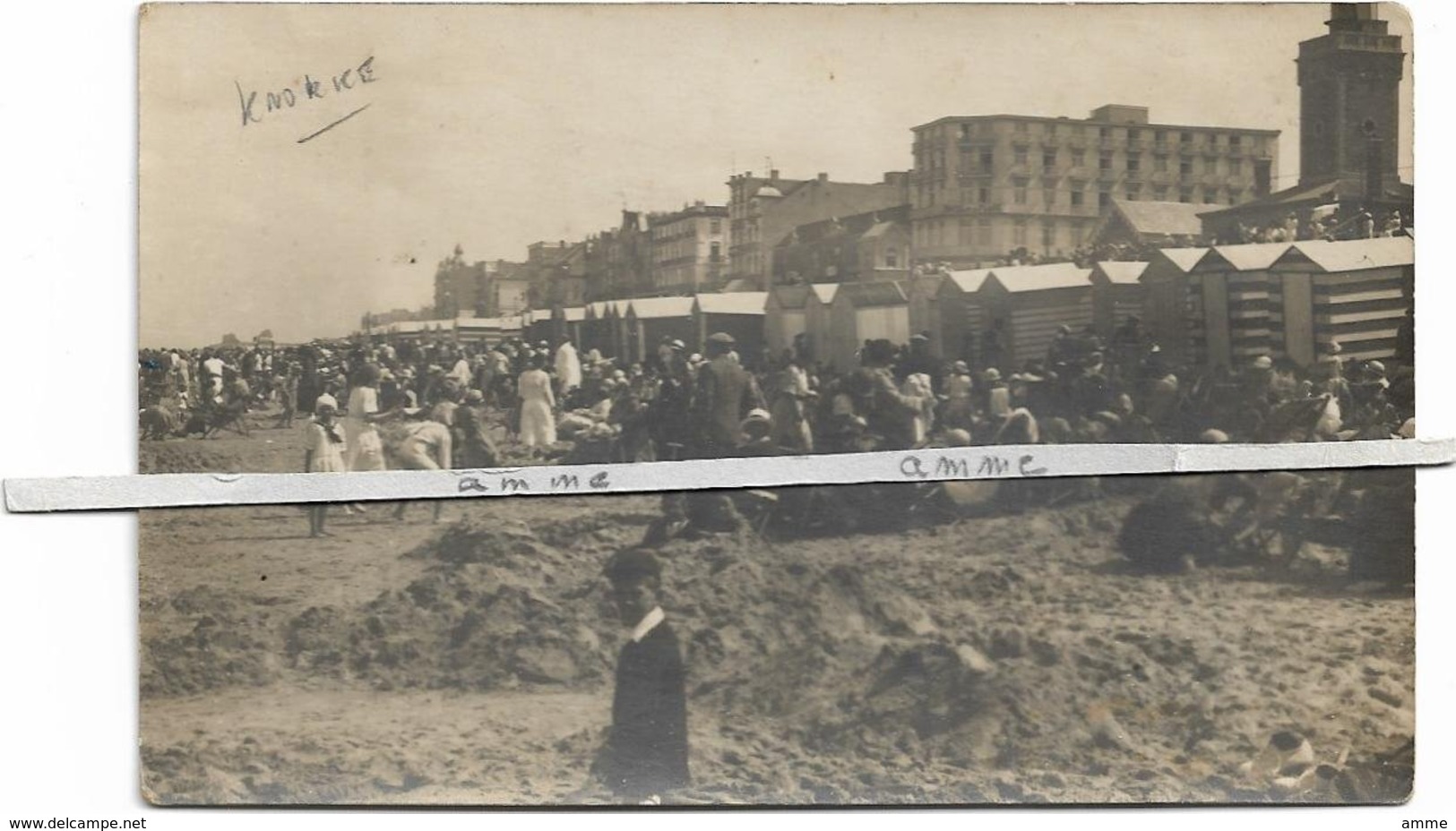 Knokke - Knocke   *    (fotokaart)     Hôtel De La Plage - Phare - Digue - Strandcabines - Knokke