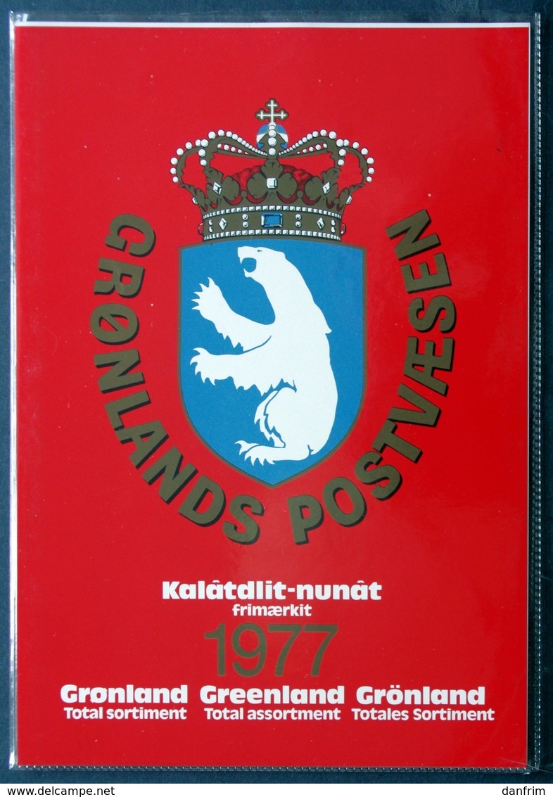 GREENLAND 1977 Year Pack  Complete Map, Incl. Christmas Stamps.  ( Lot Kas) - Volledige Jaargang