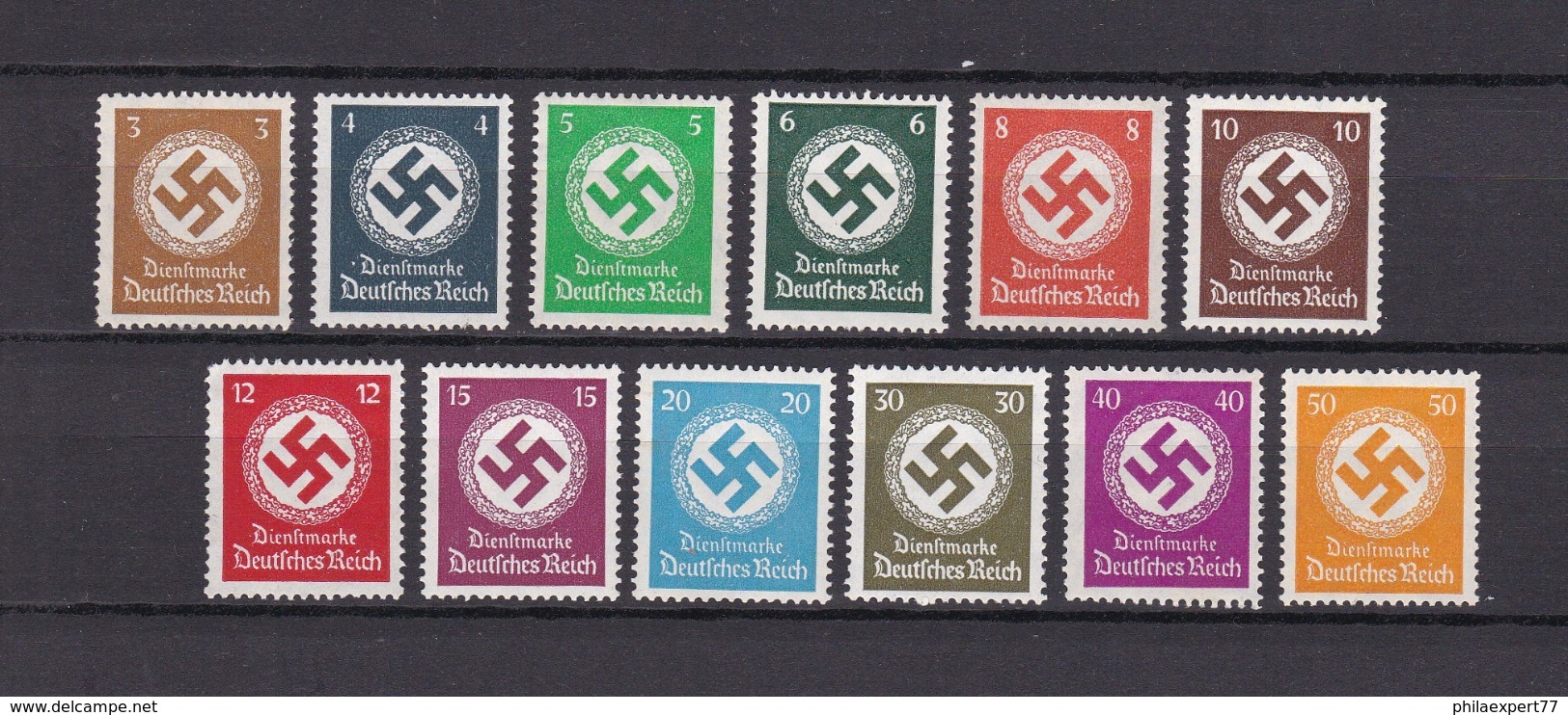 Deutsches Reich - Dienstmarken - 1934  - Michel Nr.132/143 - Postfrisch - 50 Euro - Ungebraucht