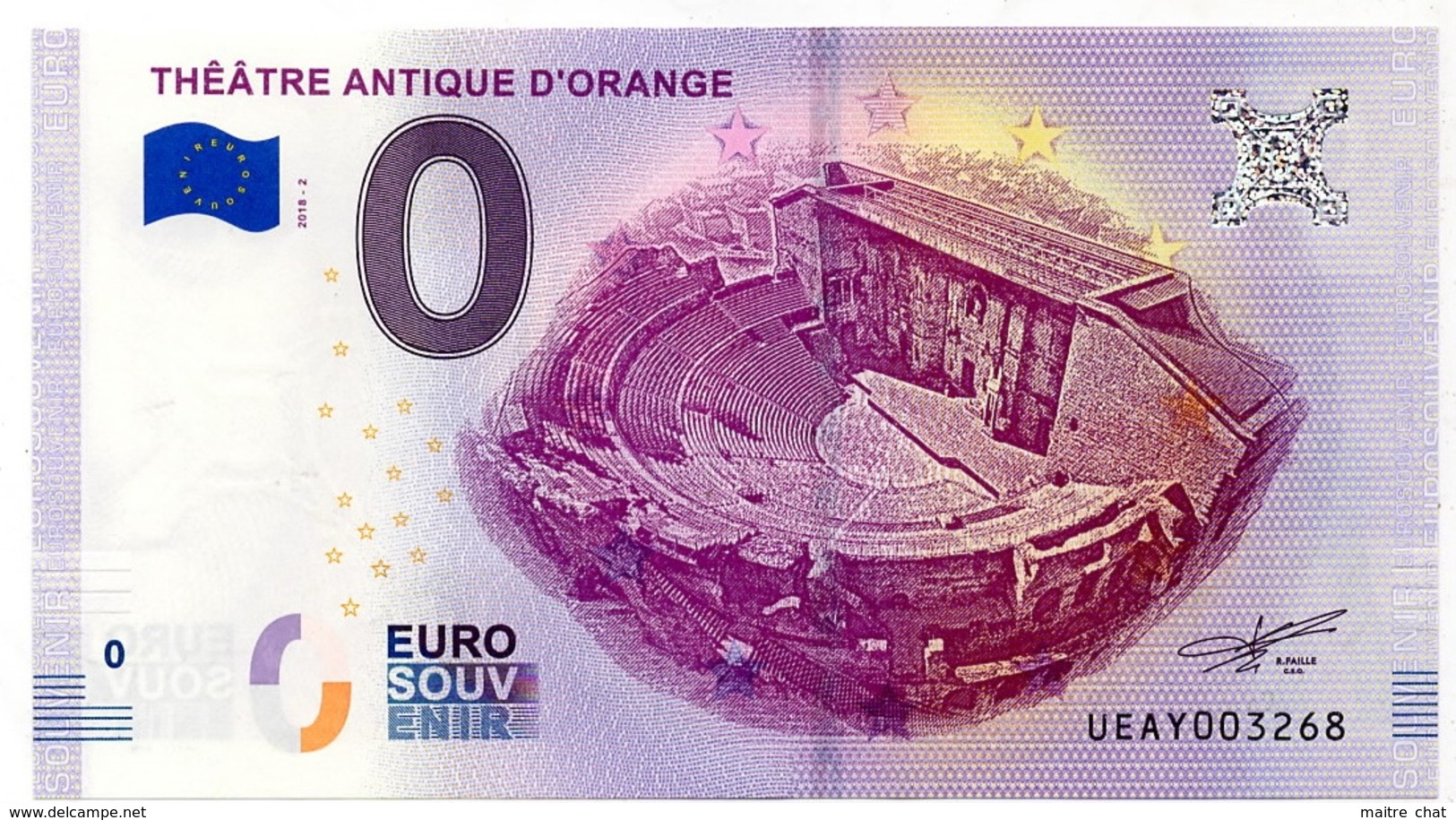 Billet Touristique Orange (84) : Théatre Antique (2018) - Essais Privés / Non-officiels