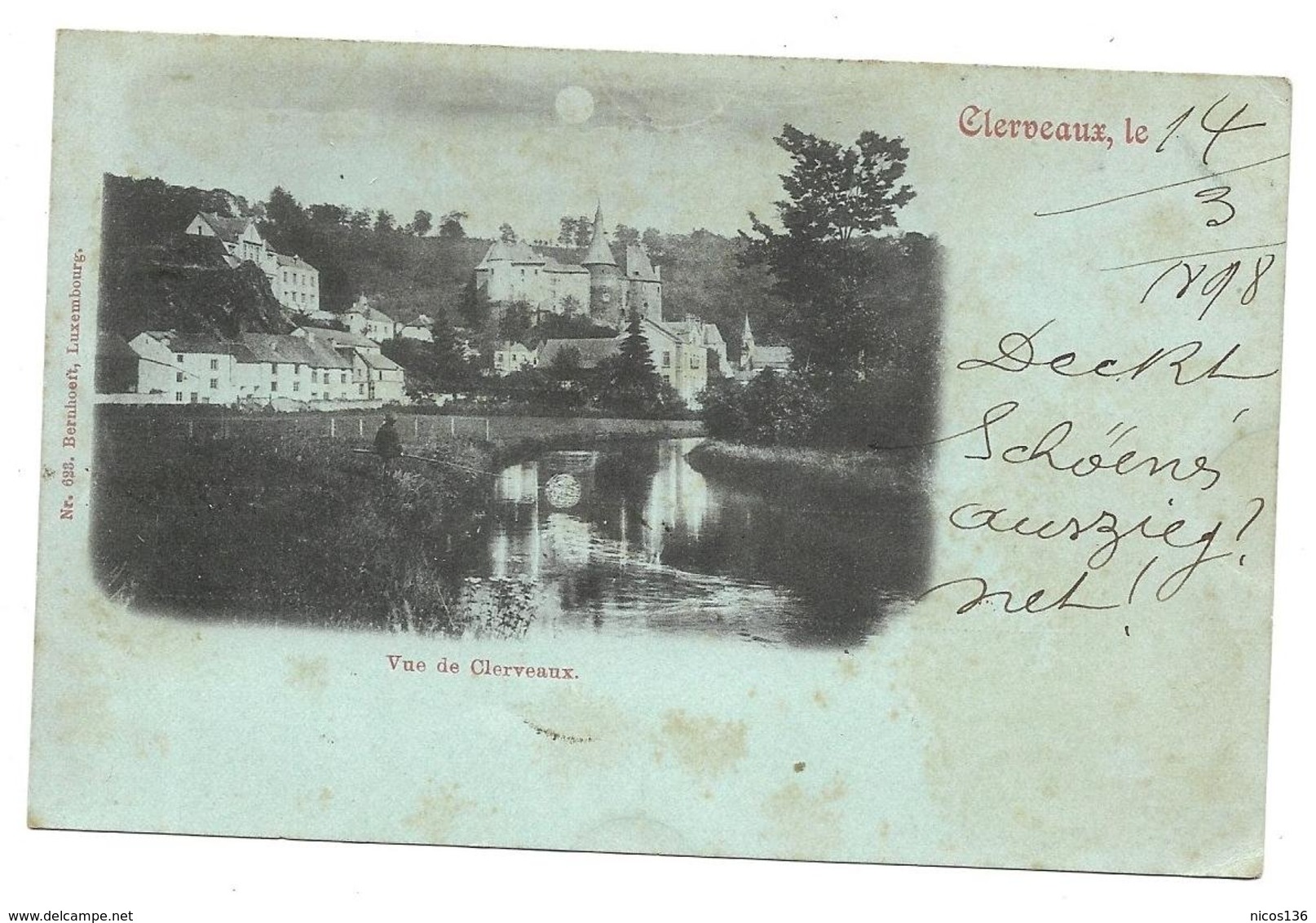 CLERVEAUX  (  CLERVAUX)    ( ECRITE EN 1898 ) - Clervaux