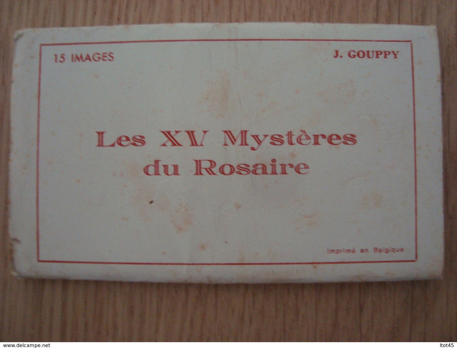 LOT DE 15 IMAGES RELIGIEUSES LES XV MYSTERES DU ROSAIRE