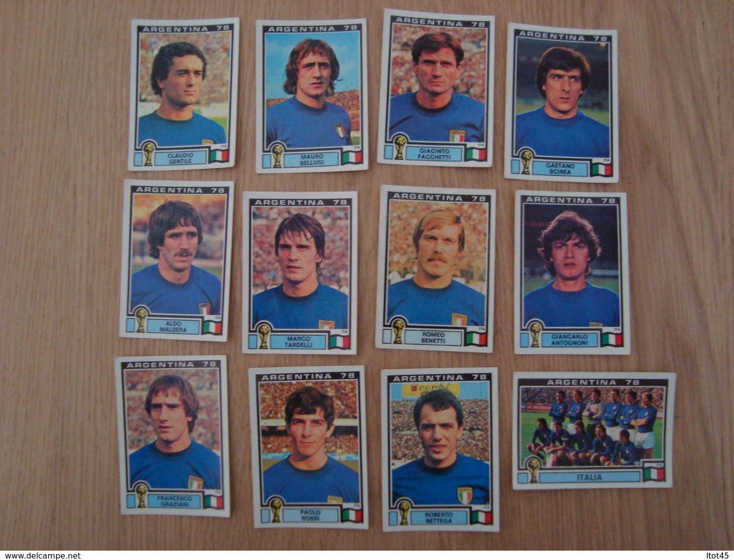 LOT DE 12 IMAGES FOOTBALL ARGENTINA 78 WORLD CUP ITALIE - Edition Française