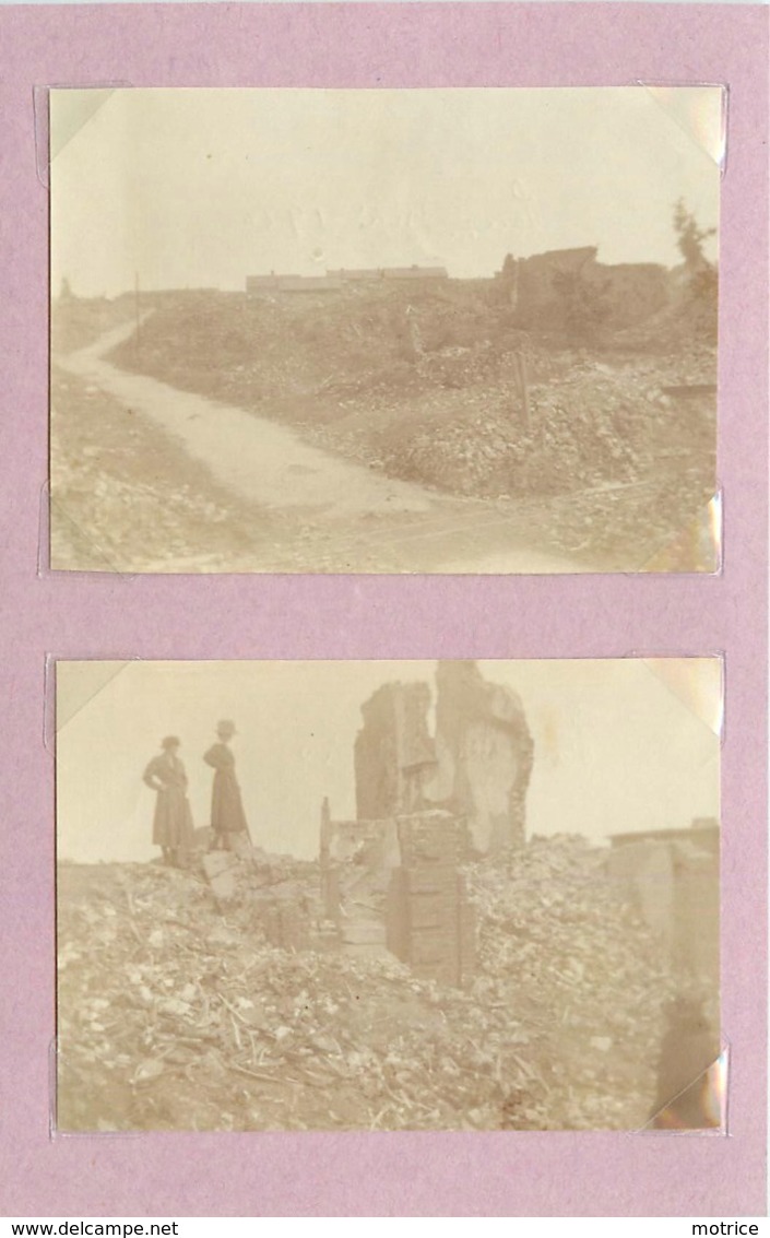 LENS (pas De Calais) -  Destructions,guerre 1914/18 (photo Année 1920 (format 7,8cm X 5,4cm) - Lugares