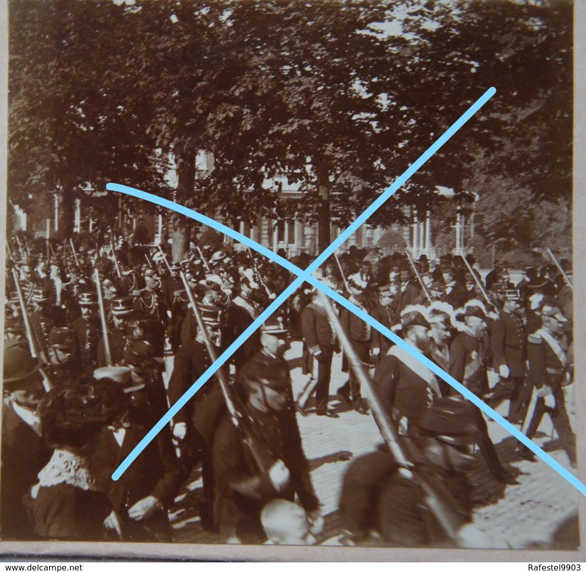 Photox4 Funérailles Koningin Marie Henriette De Habsbourg LEPOLD II Soldats Roi Koning Royauté 1902 Laeken ? - Guerre, Militaire