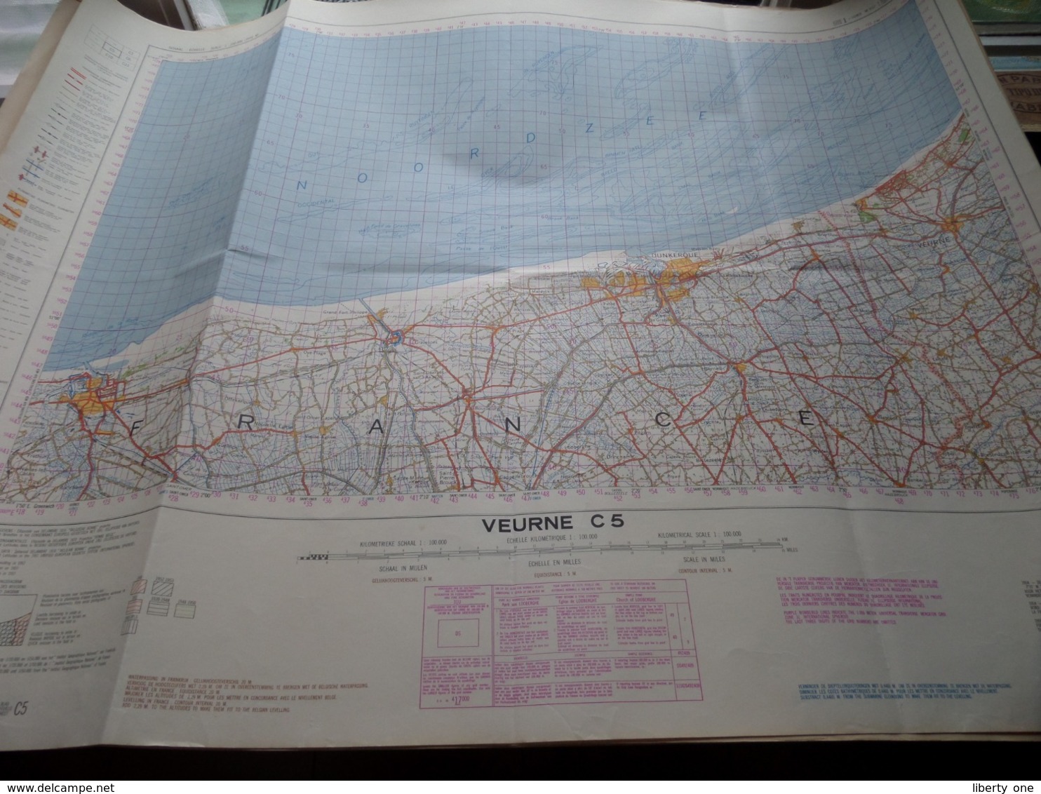 VEURNE C5 - 1/100.000 ( Edit./ Uitg. 1957 ) Stafkaart IGMB M 632 ! - Europe