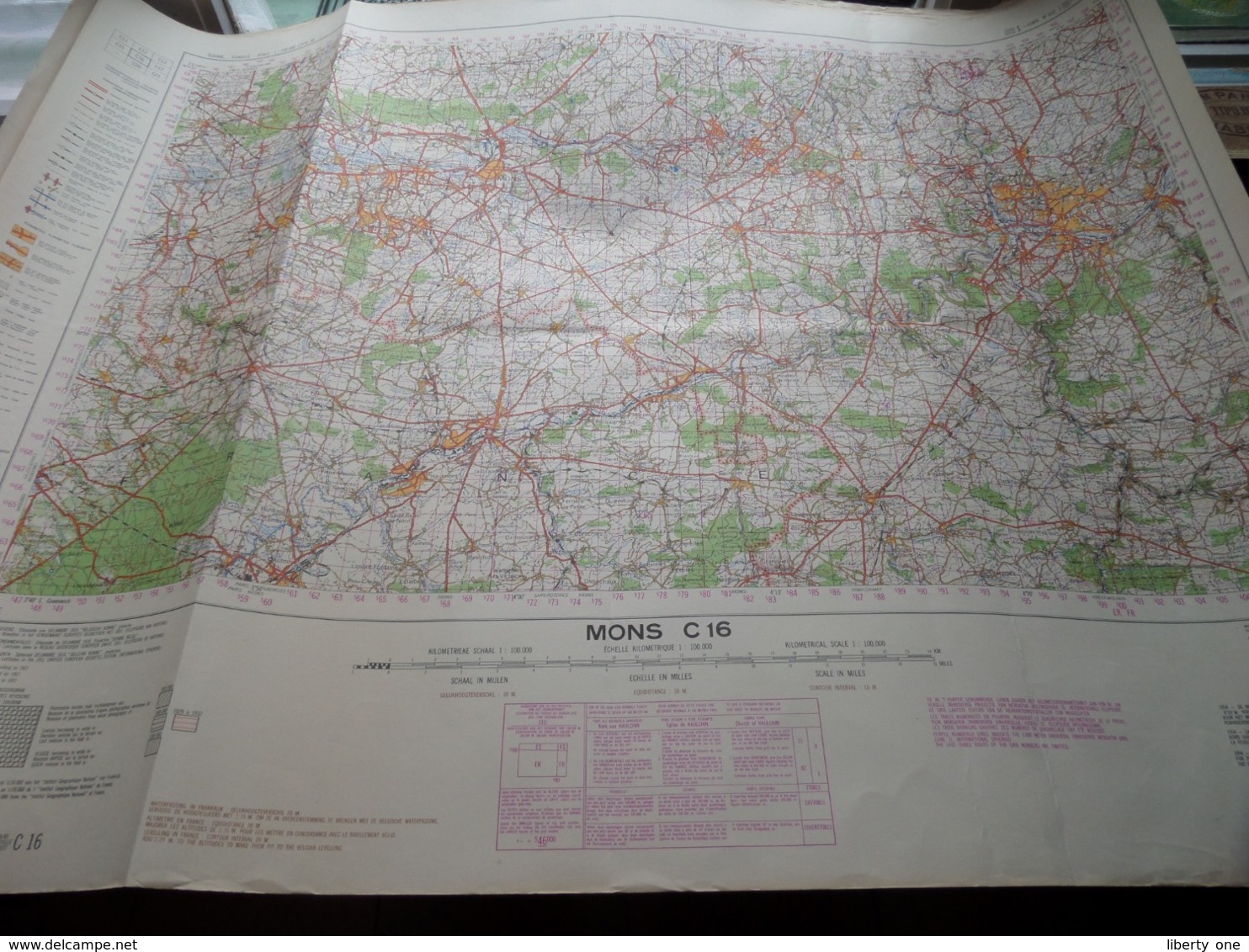 MONS C16 - 1/100.000 ( Edit./ Uitg. 1957 ) Stafkaart IGMB M 632 ! - Europe