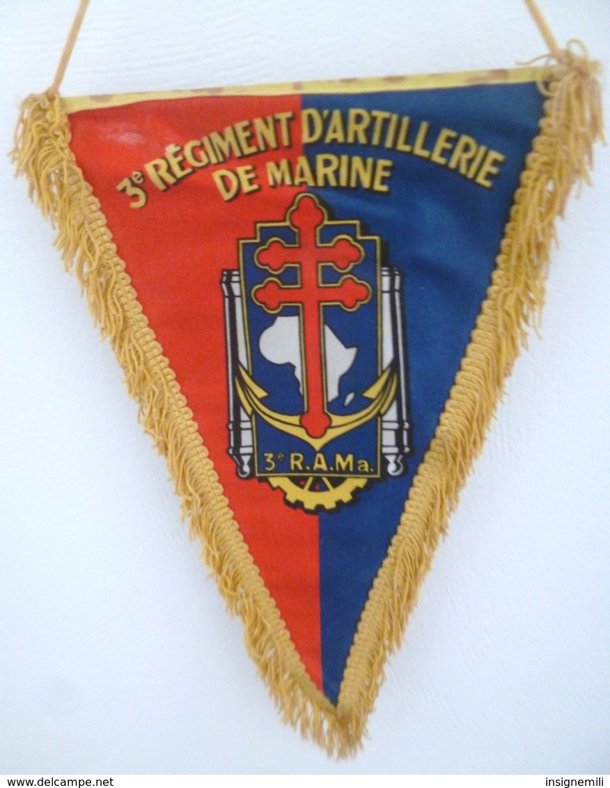 FANION 3° RAMA VERDUN REGIMENT D' INFANTERIE DE MARINE - Drapeaux