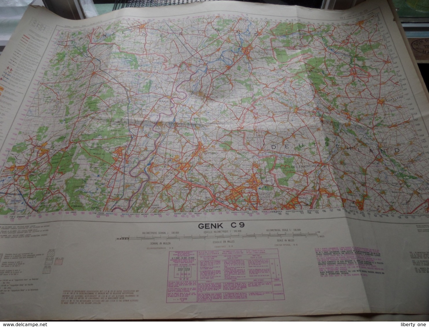 GENK C9 - 1/100.000 ( Edit./ Uitg. 1955 ) Stafkaart IGMB M 632 ! - Europa