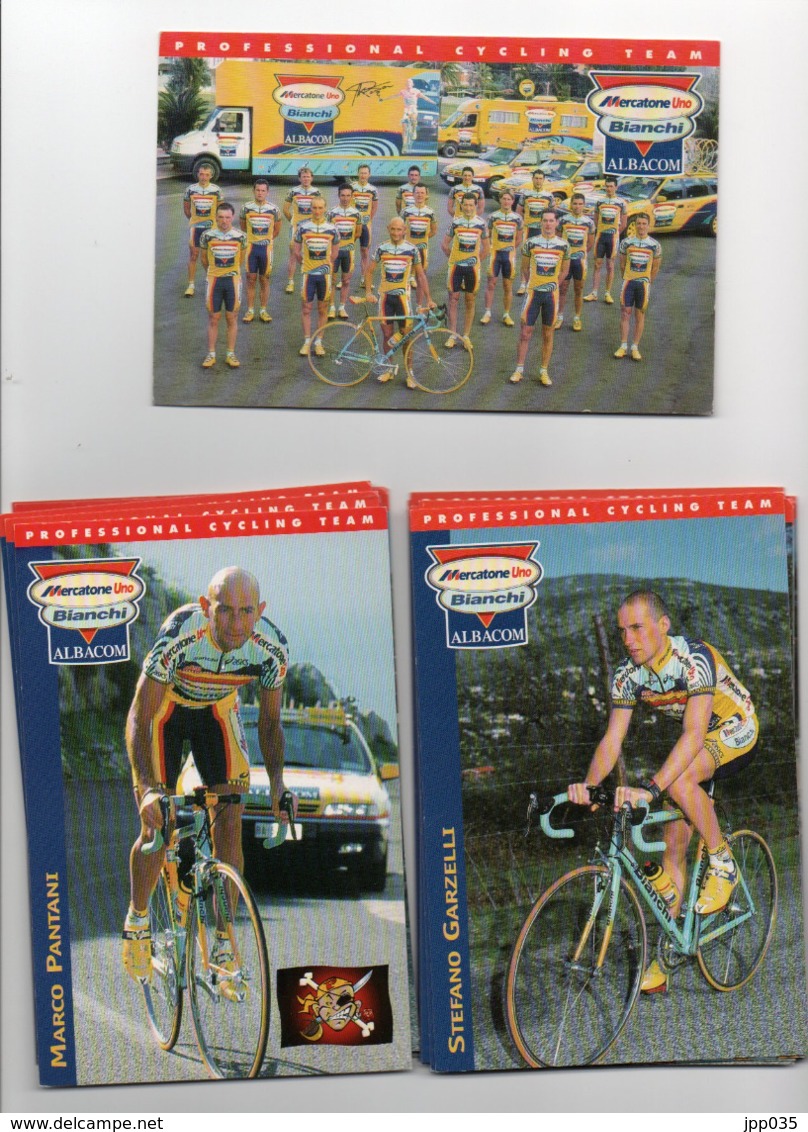 CYCLISME TOUR  DE  FRANCE EQUIPE MERCATO UNO SERIE COMPLETE AVEC PANTANI GARZELLI 19 CARTES - Cyclisme