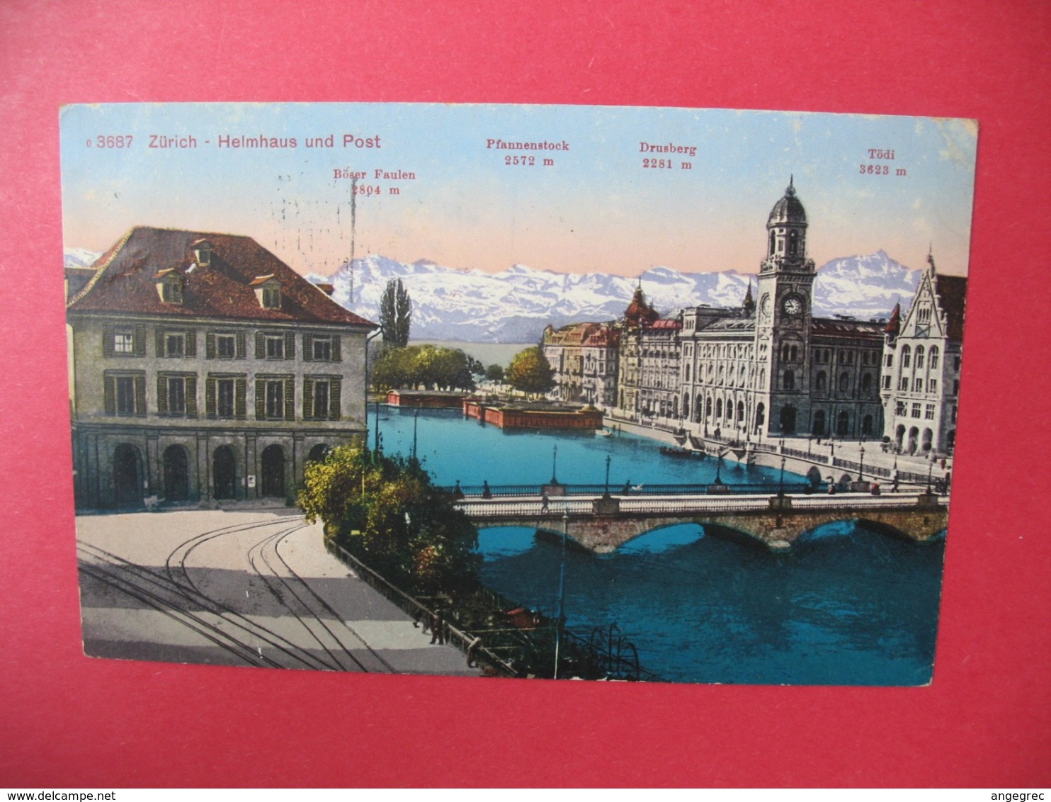 Carte  Zürich  Helmhaus Und Post  1919 - Zürich