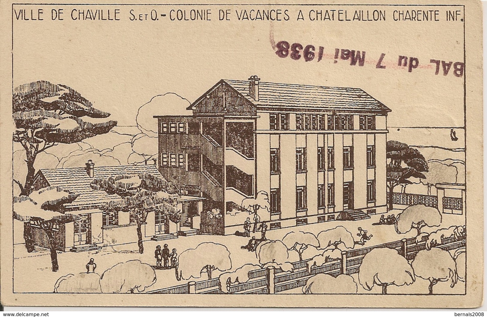 VILLE De CHAVILLE -Colonie De Vacances A Chatelaillon - Chaville