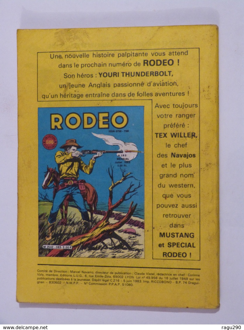 BD  ---    RODEO  N° 382 Avec  TEX WILLER - Rodeo