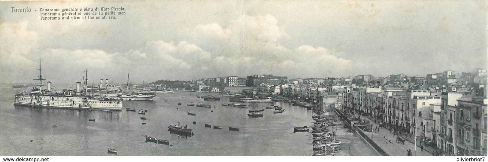 Italie - Taranto - Cartoline Doppia - Panorama Generale E Vista Di Mar Piccola - Taranto