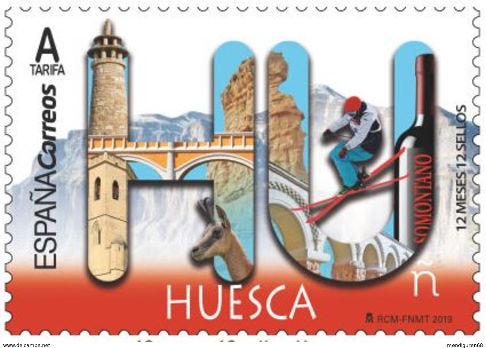 ESPAGNE SPANIEN SPAIN ESPAGNE SPANIEN SPAIN ESPAÑA 2019 12 MONTHS 12 STAMPS 12 MESES, 12 SELLOS. HUESCA MNH ED 5271 MI - Nuevos