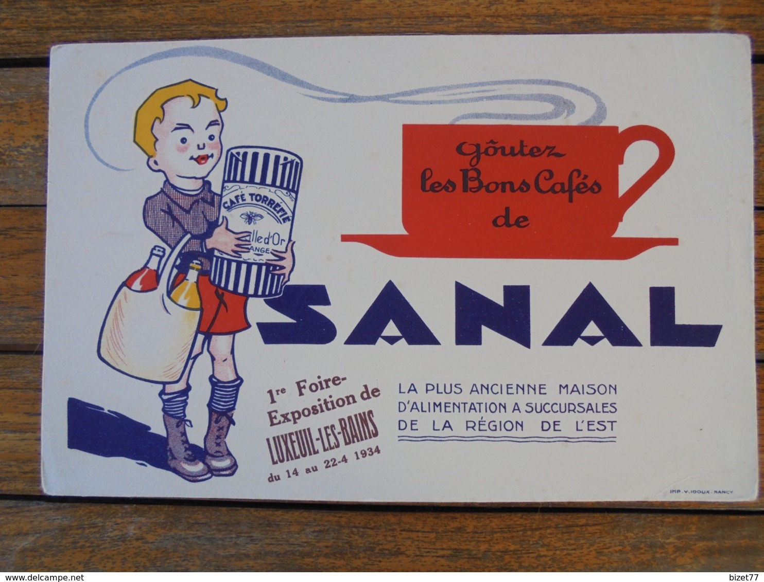 BUVARD - LES BONS CAFES DE SANAL - GRAND BUVARD - ETAT MOYEN - VOIR SCAN - Andere & Zonder Classificatie