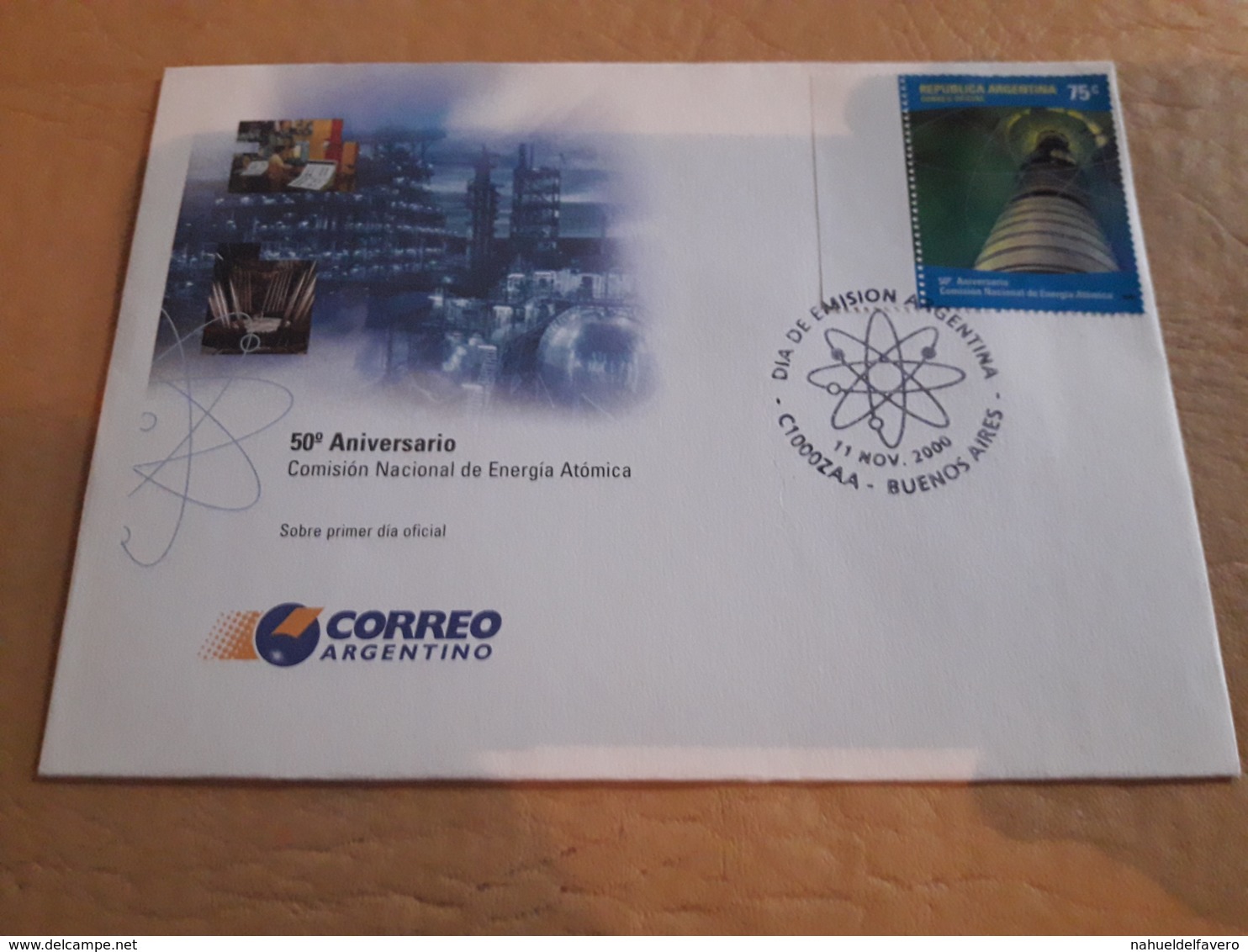 Argentine Fdc 50 Ans De La Commission Nationale De L'énergie Atomique - Atoom