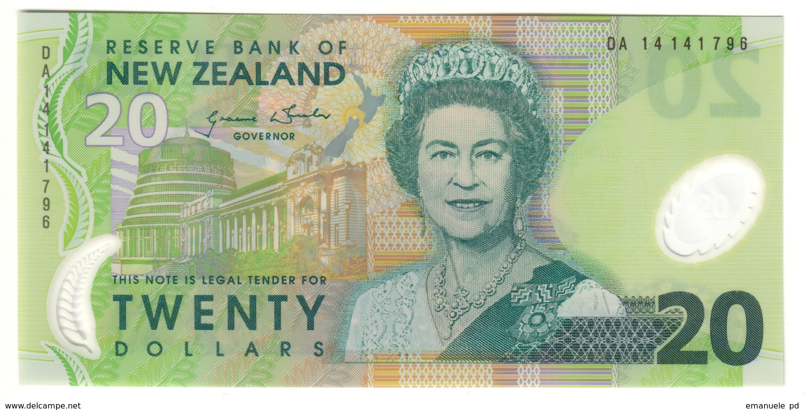 New Zealand 20 Dollars 2014 UNC .PL. - New Zealand