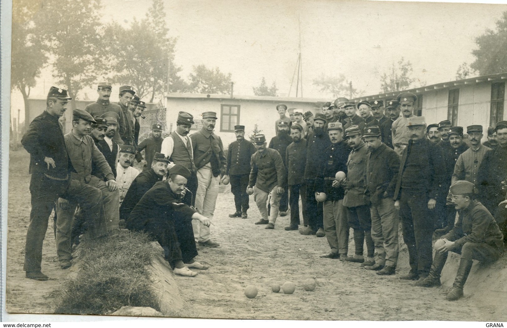 BOULES PETANQUE FANNY ALLEMAGNE CAMP DE PRISONNIERS NON SITUE (carte Photo) - Other & Unclassified