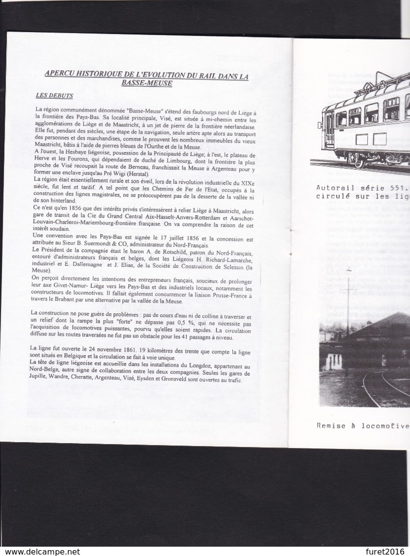 HISTORIQUE DES TRANSPORTS PUBLICS FERRES AUX 19 Et 20 Eme Siecles  CCCC VISE  Brochure 12 Pages - Spoorwegen