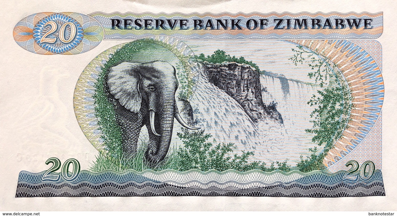 Zimbabwe 20 Dollars, P-4d (1994) - AUNC - Sign.3 - Zimbabwe