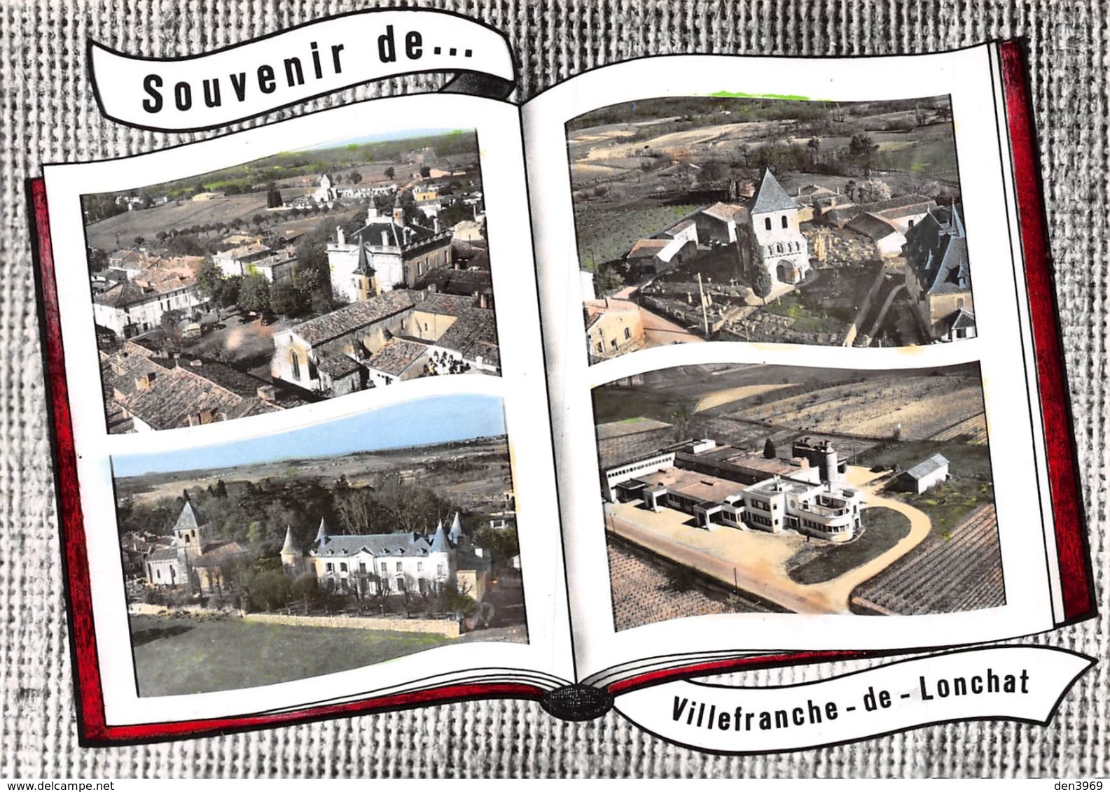 Souvenir De ... VILLEFRANCHE-de-LONCHAT - Hôtel De Ville - Carsac - Monpeyroux - Cave Coopérative - Livre Ouvert - Autres & Non Classés