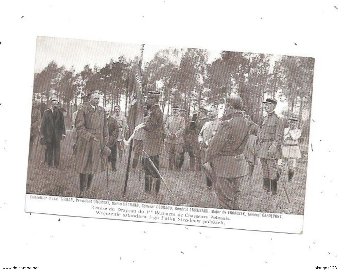 CPA POLOGNE : Remise Du Drapeau Du 1er Régiment Des Chasseurs Polonais - Pologne