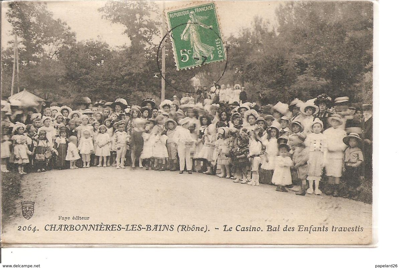 RHONE CHARBONNIERES LES BAINS  LE CASINO BAL DES ENFANTS TRAVESTIS ANIMEE ECRITE - Charbonniere Les Bains