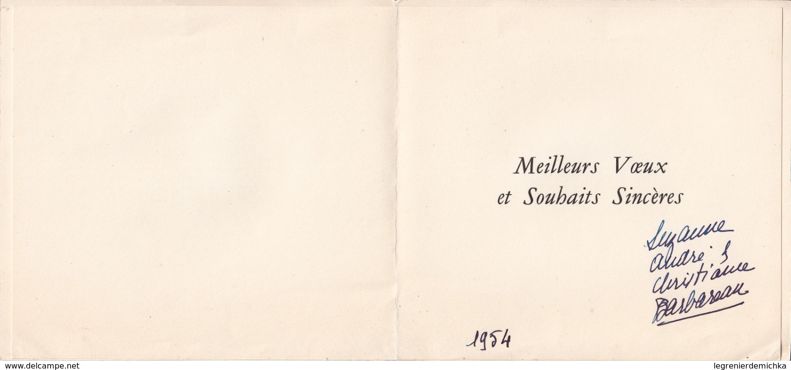 Carte Postale MEILLEURS VOEUX - Paris Palais-Royal - Illustratrice Régine CARLIER - Année 1954 - Nouvel An
