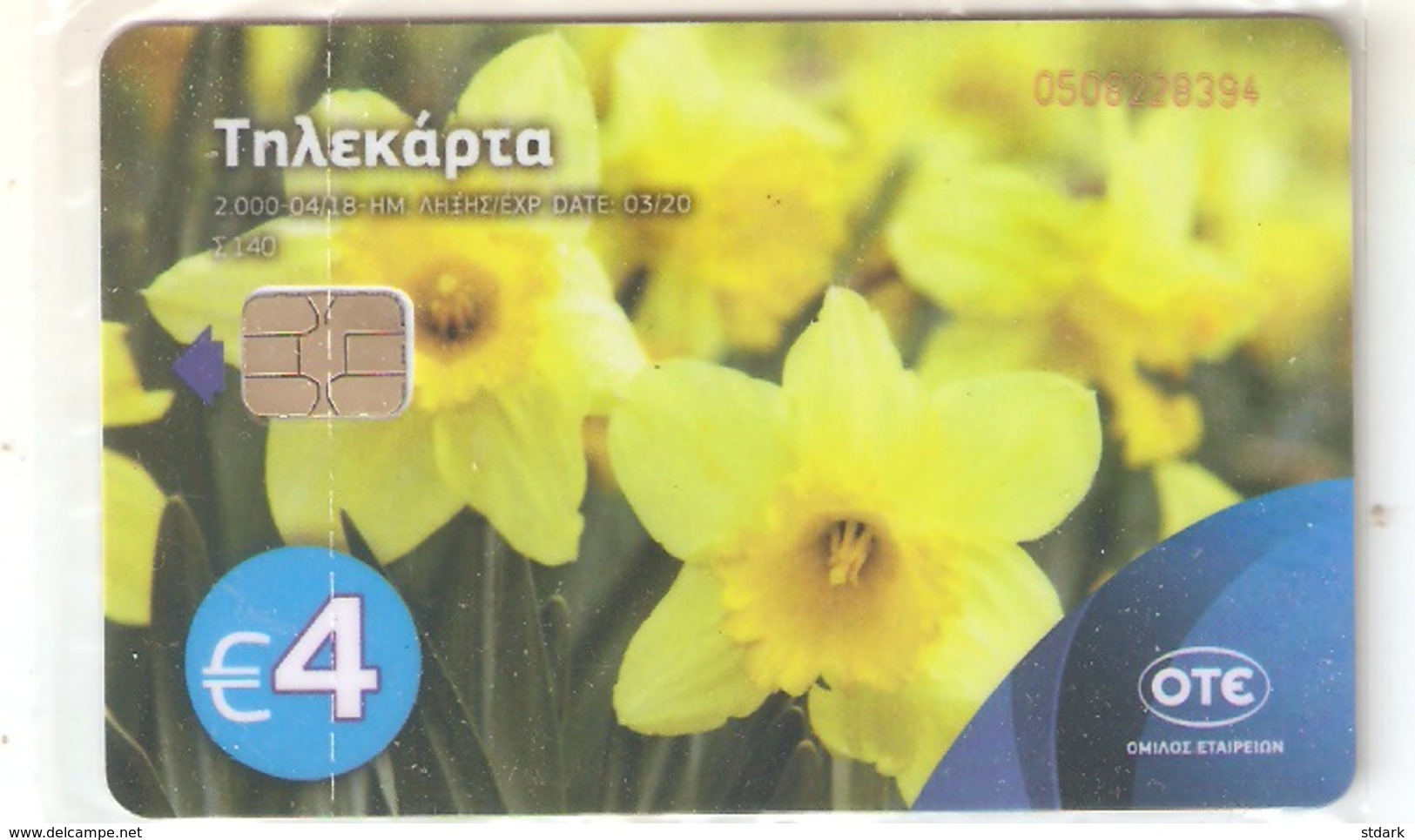 Greece-Collector Card S140 Tirage 2.000 ,04/2018,mint - Fiori