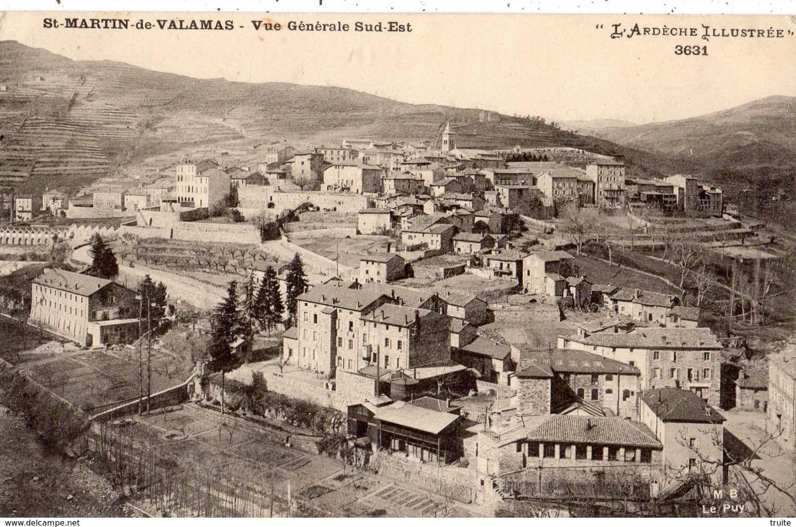 SAINT-MARTIN-DE-VALAMAS VUE GENERALE SUD-EST - Saint Martin De Valamas