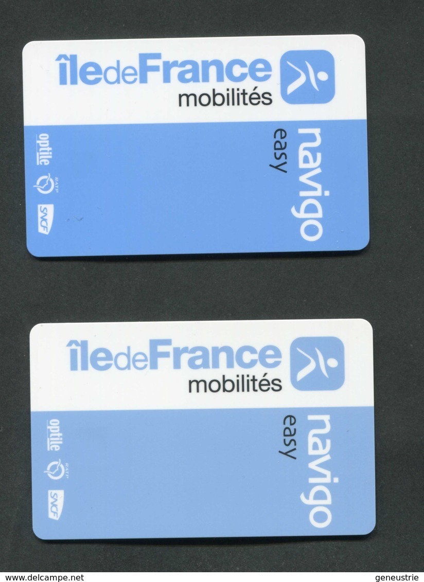 Lot De 2 Cartes Navigo Easy RATP / SNCF (2 Puces Différentes) Ticket De Métro De Paris - Ile-de-France - SNCF - Europe