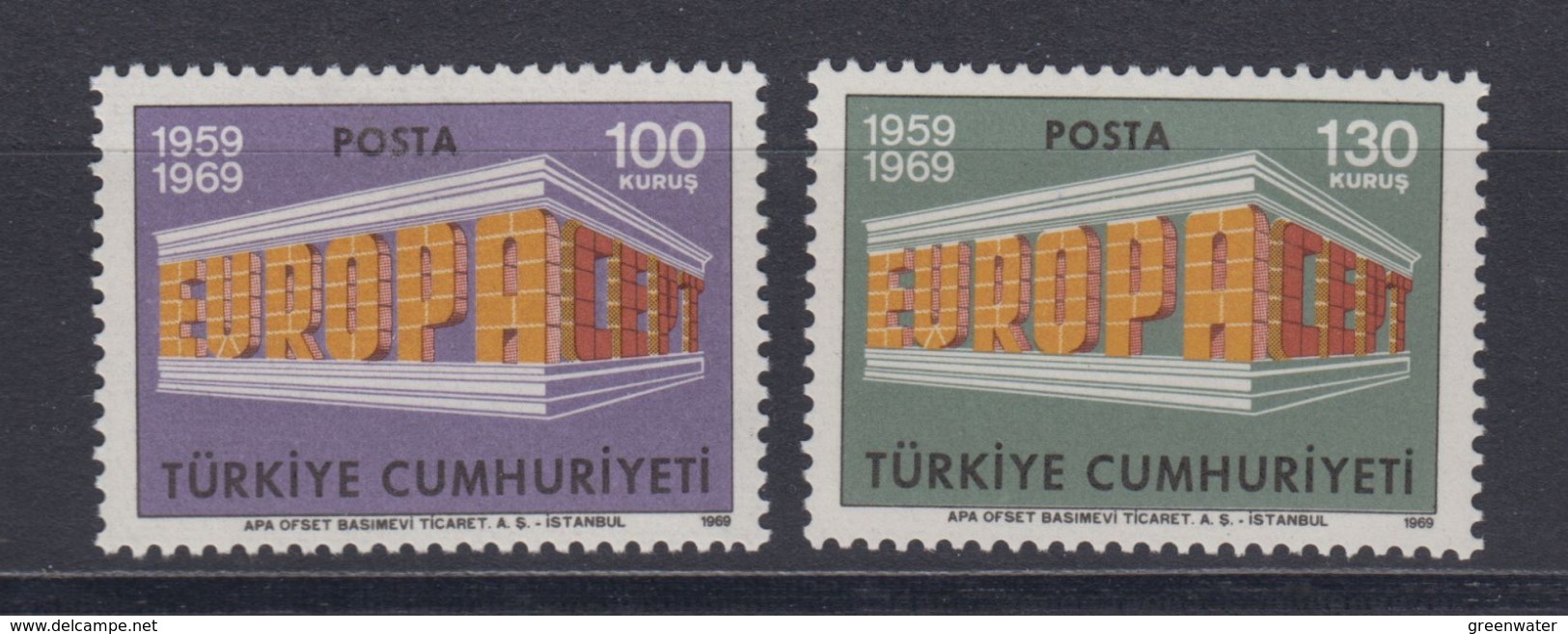 Europa Cept 1969 Turkey 2v ** Mnh (44734) Promotion - 1969
