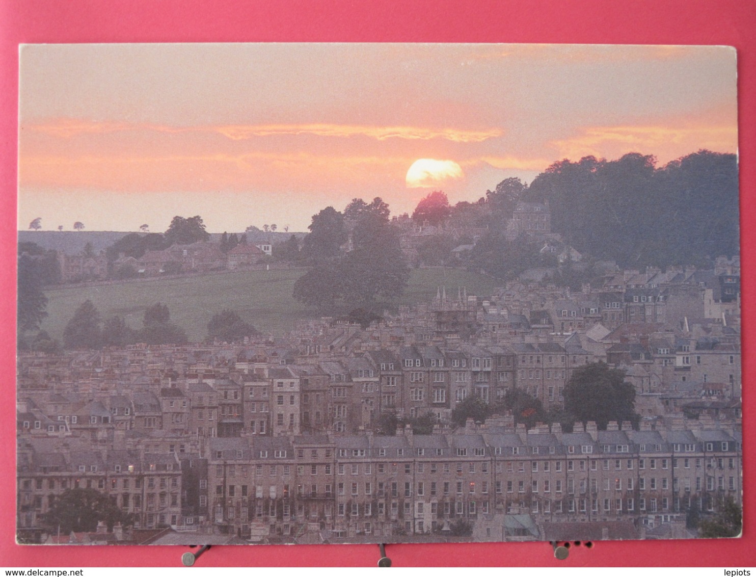 Visuel Très Peu Courant - Angleterre - Bath - Sunset Over Sion Hill - Scans Recto Verso - Bath