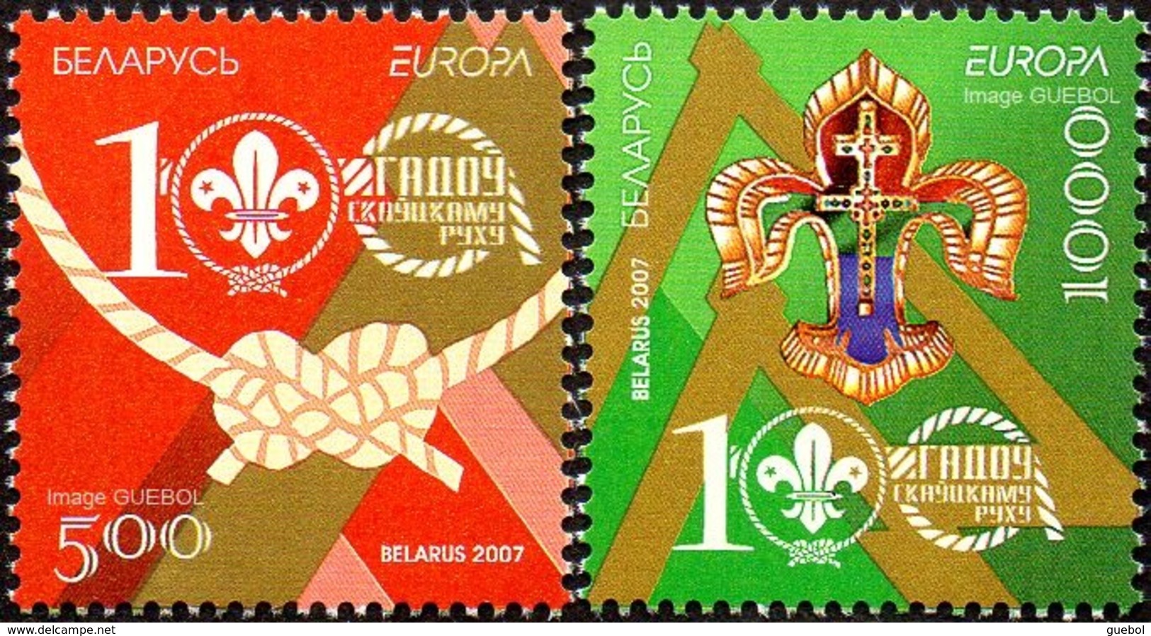 CEPT / Europa 2007 Bielorussie N° 587 Et 588 ** Le Scoutisme - Enfants - 2007