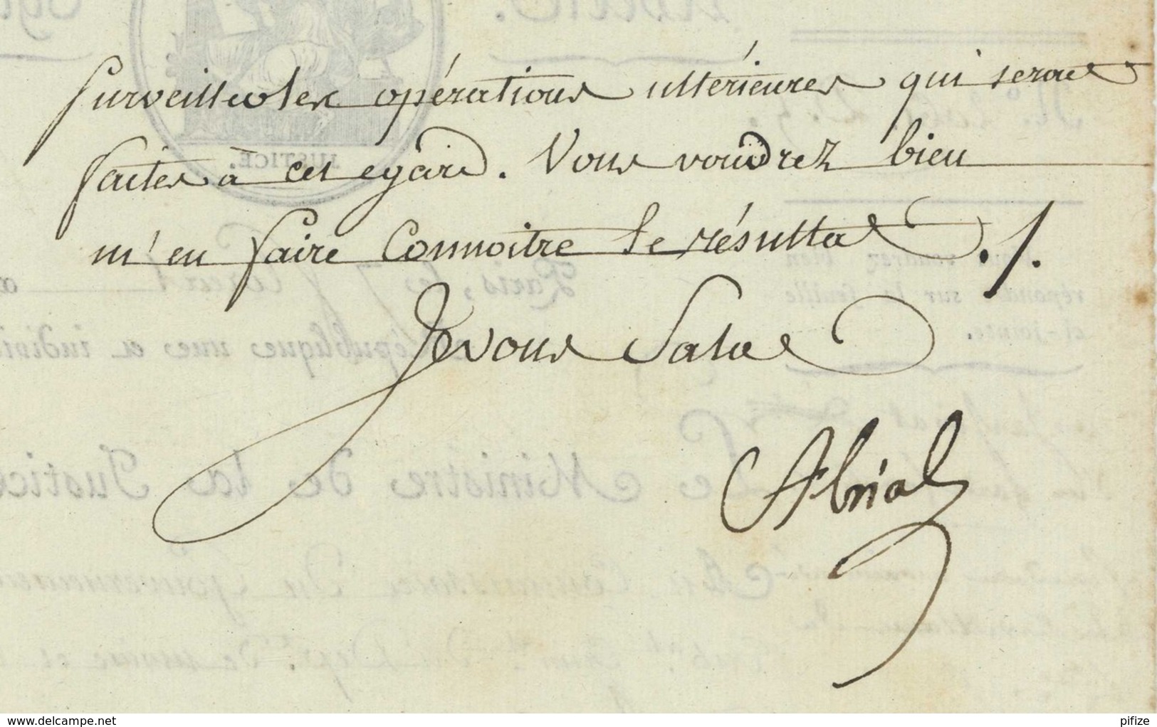 LS 1802 André-Joseph Abrial Ministre De La Justice . Assassinat D'un Garde Forestier . Forêt De Baugé (Maine-et-Loire). - Autres & Non Classés