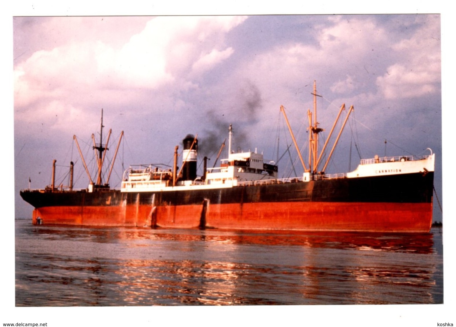 Cargo Ship - CARNATION - Build 1929 - Scrap 1965 -  Real Photo - Cargos