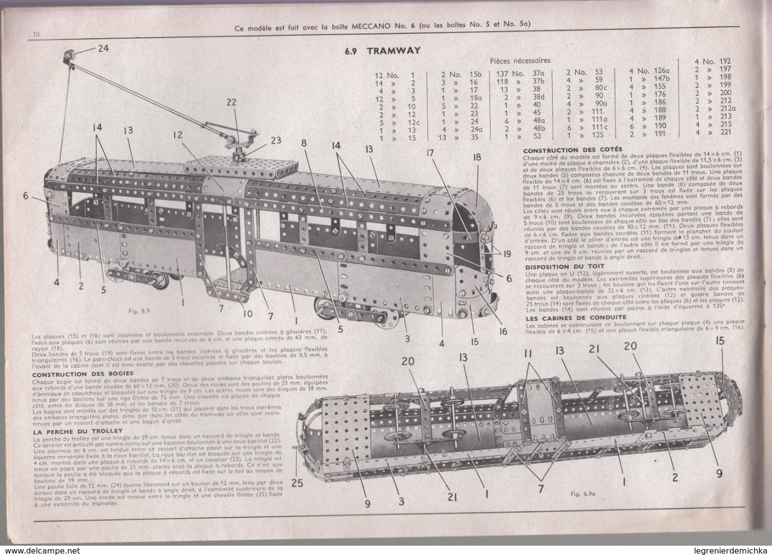 Manuel D'Instructions MECCANO N° 5 A - Années 1950/1960 - Meccano