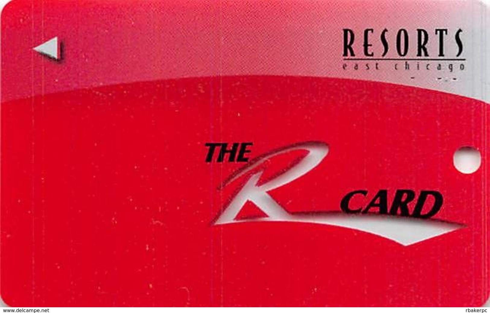 Resorts Casino - East Chicago, IN USA - BLANK Slot Card - Large Clear See-Thru 'R' - Shadow On Insert Arrow - Casino Cards