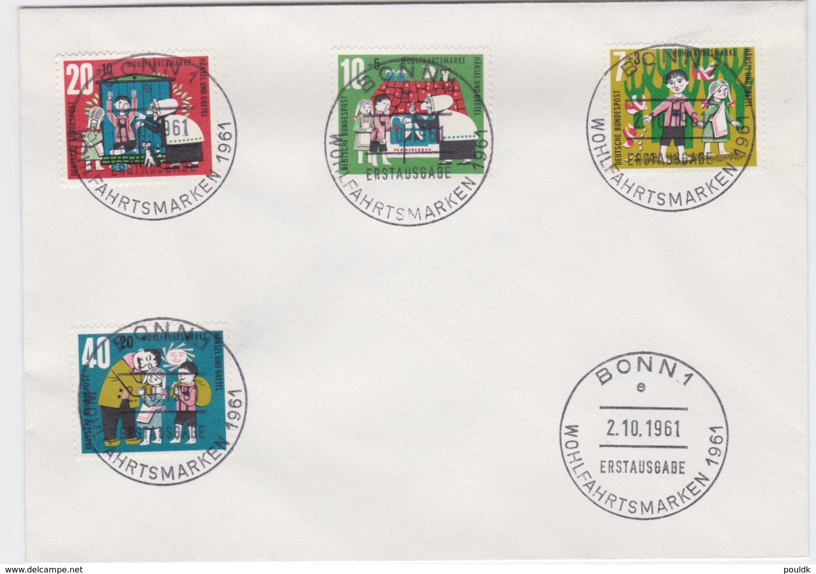 Germany FDC 1961 Wohlfahrtsmarken (G102-24) - Sonstige & Ohne Zuordnung