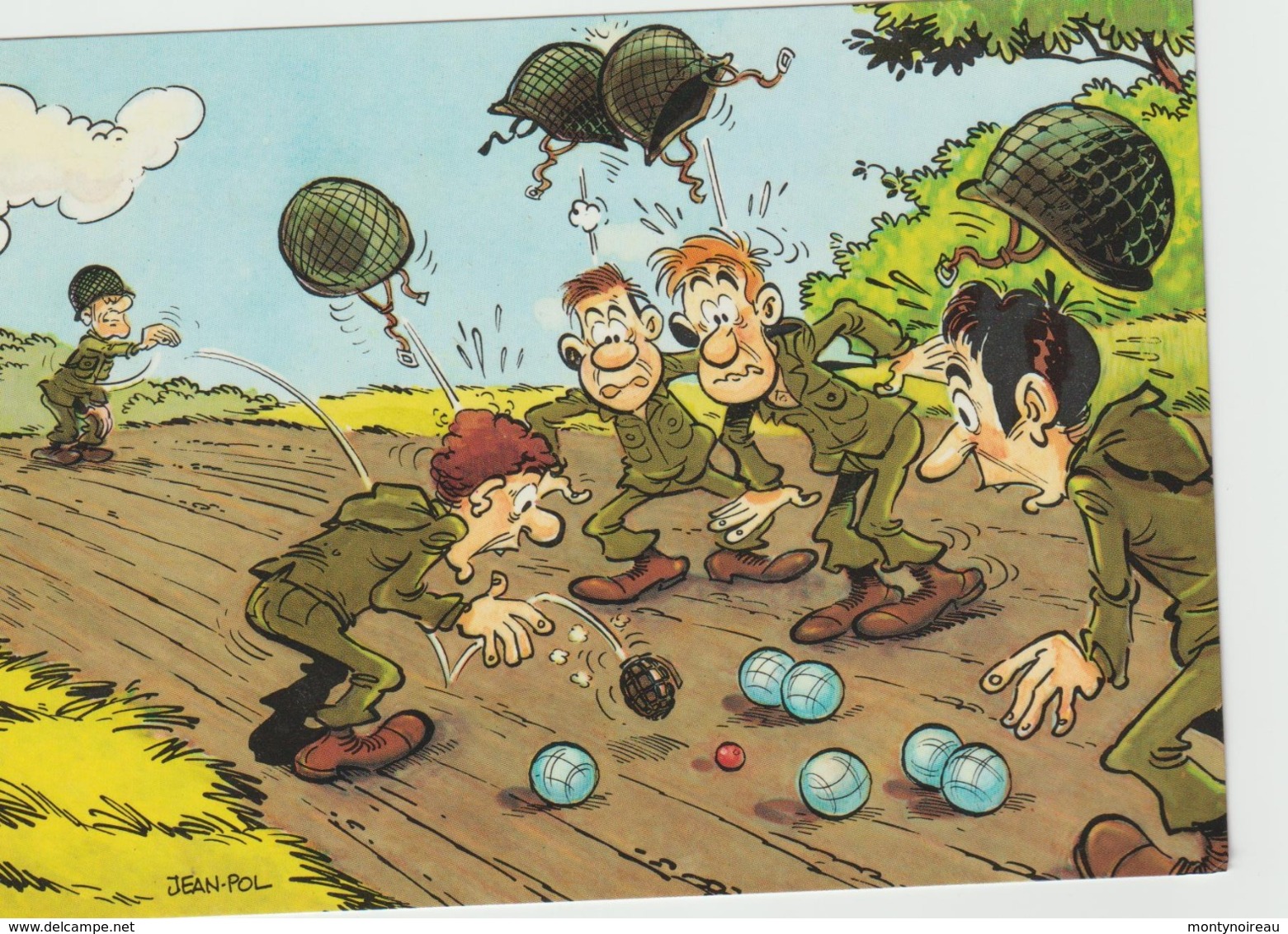 Illustrateur :  Jean  POL : La  Pétanque  ,  Soldat - Andere & Zonder Classificatie