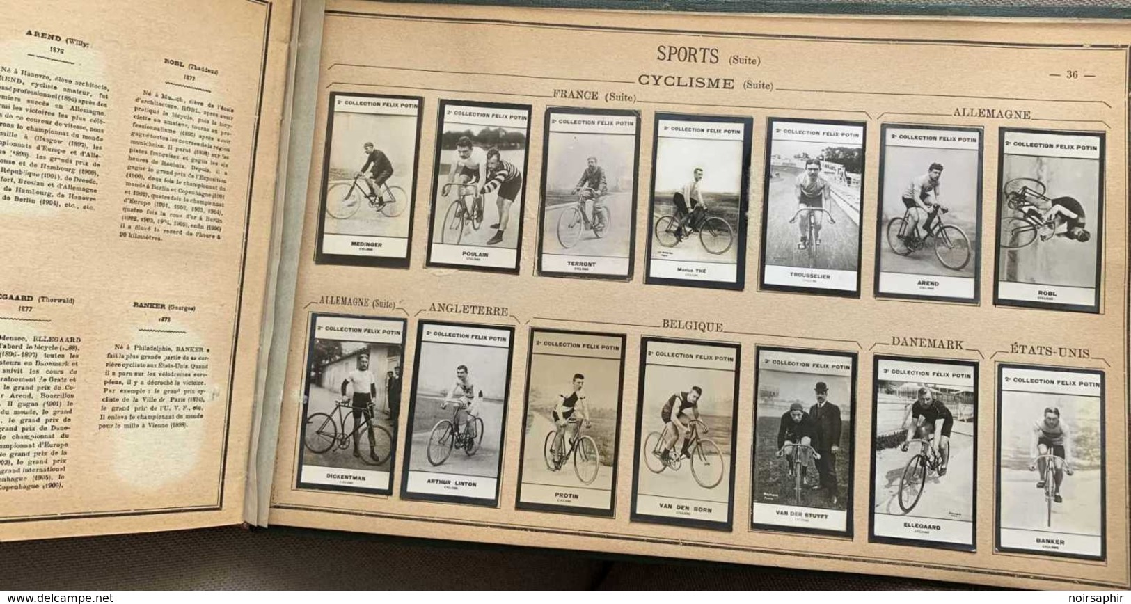 ↂ ALBUM FELIX POTIN COMPLET 510 CÉLÉBRITÉS n°2 PHOTOS 1907 ROI REINE MILITAIRE SAVANT PEINTRE SPORT CYCLISME BOXE PILOTE