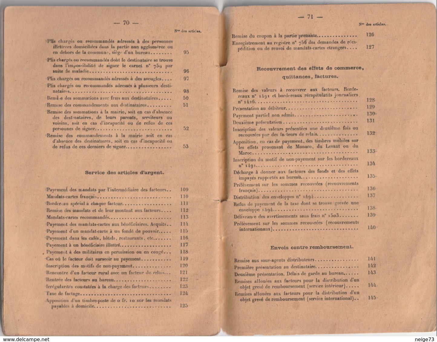 Fascicule Ancien - Extrait Des Instructions Concernant Le Service Des Facteurs Des Postes 1916 - 1901-1940