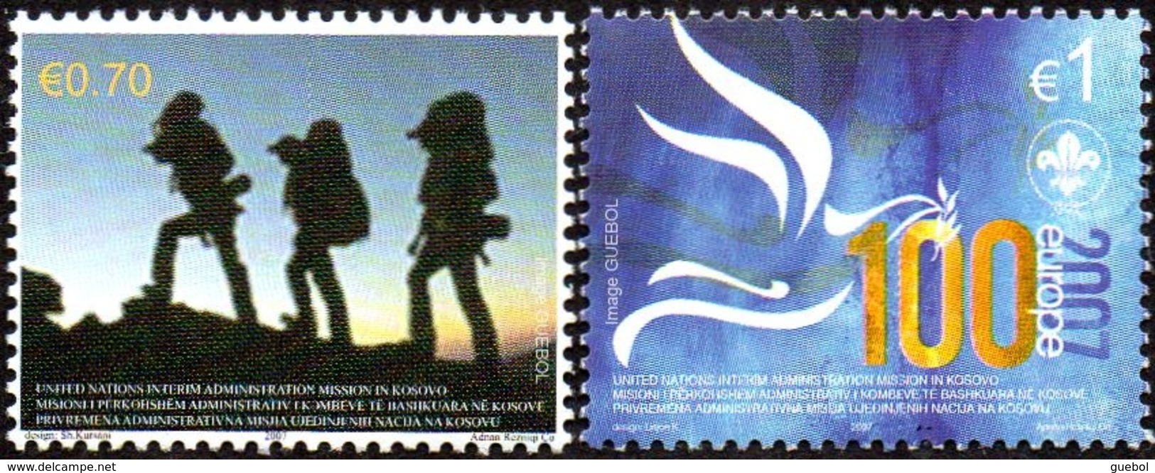 Organisation Scoutisme Kosovo N° 68 Et 69 ** Enfants, Colombe - Unused Stamps