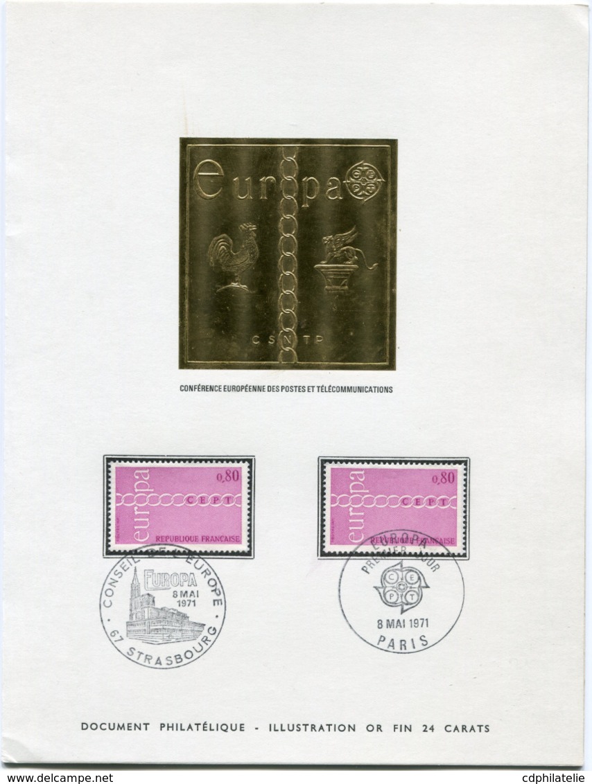 EUROPA ENCART N°00790  1956 - 1971 XVe ANNIVERSAIRE EXPOSITION PHILATELIQUE DE LA C. S. N. T. P..... - 1971