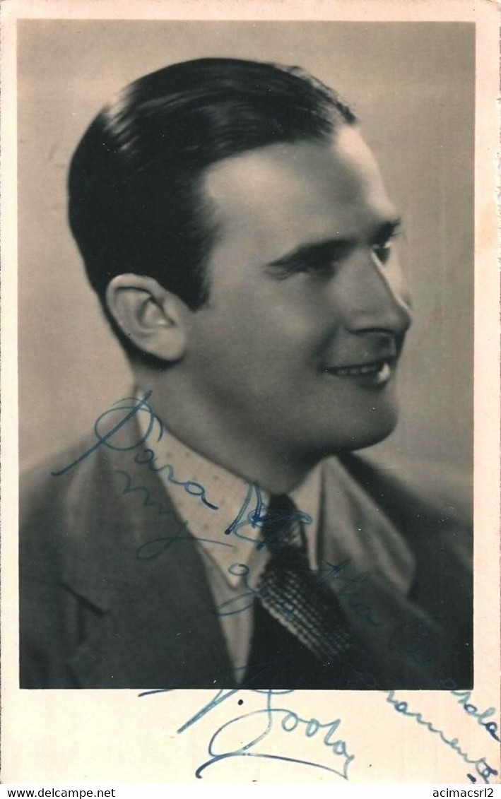 X2035 AGUSTIN GODOY Argentina Tango Or Actor Singer With Autograph Dedicacee Hand Signed Photo Postcard 1937 - Fotos Dedicadas