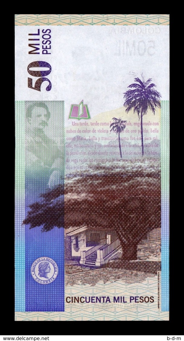Colombia Lot Bundle 10 Banknotes 50000 Pesos 2014 Pick 455 New SC UNC - Colombia