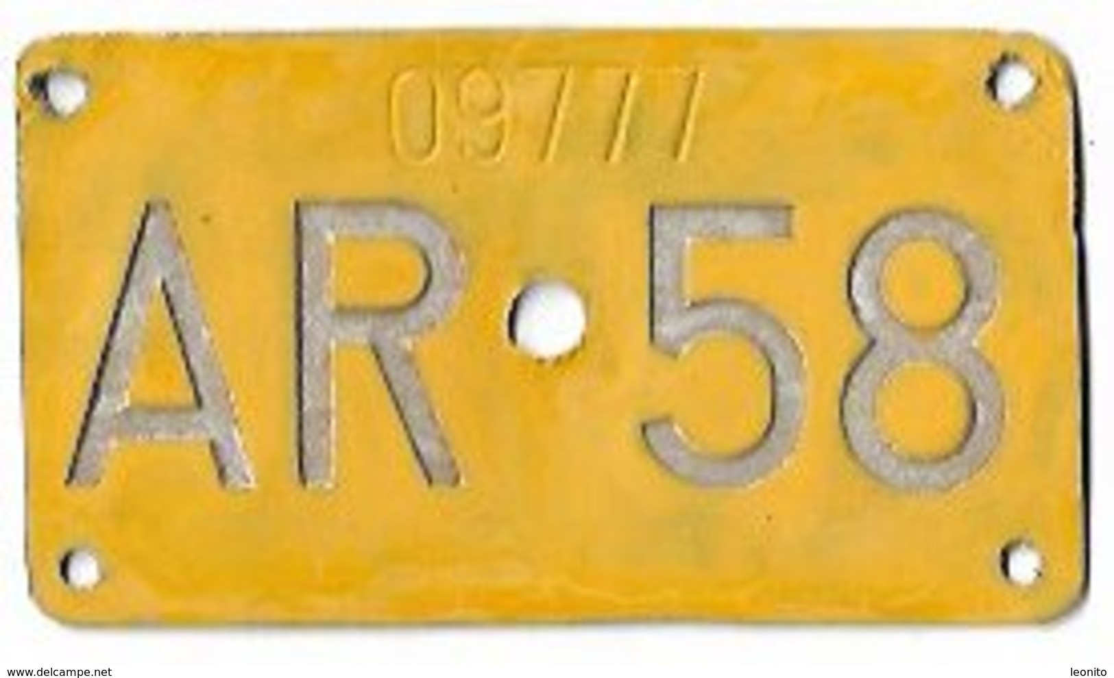 Velonummer Appenzell Ausserrhoden AR 58 - Number Plates