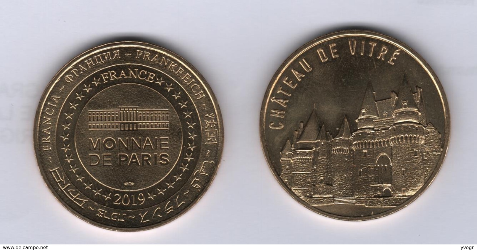 Médaille Touristique De La Monnaie De Paris - Château De Vitré 2019 ( 35 Ille Et Vilaine ) - 2019
